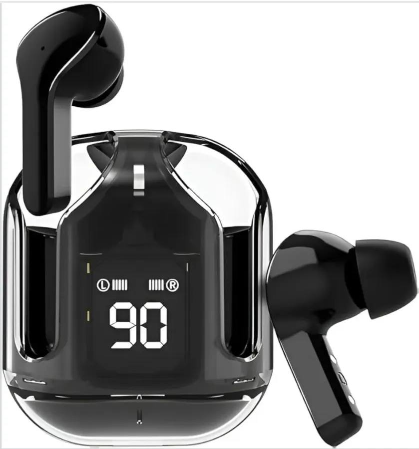 UltraPods Max Wireless Earbuds with Bluetooth 5.1, Touch Control, HD Sound, Noise Cancellation & Long Battery Life (Black)