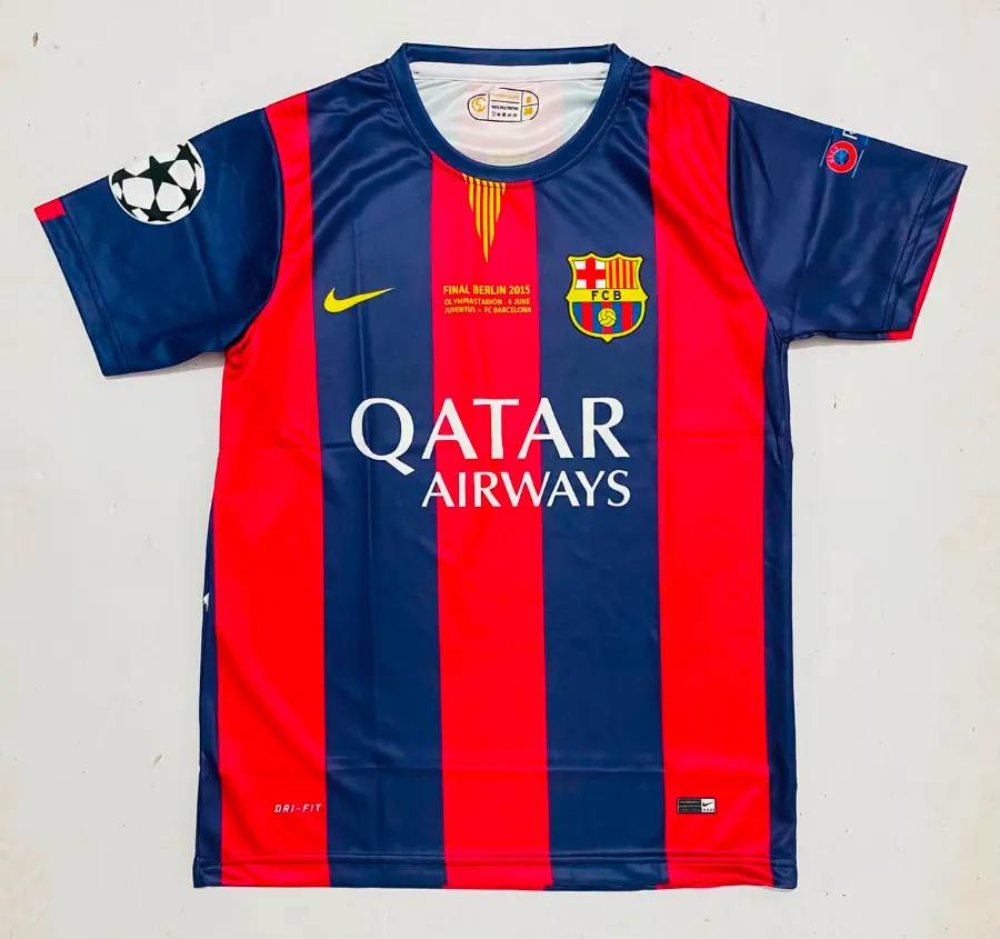 FC Barcelona 2014/15 Home Jersey | Neymar Jr 11 | Final Berlin 2015 Edition | Sublimation Logo | Half Sleeve