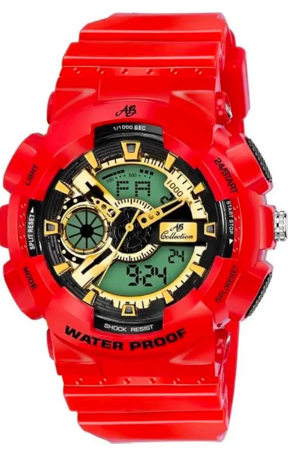 AB Collection G-Style S-007SHOCK Analog-Digital Sports Watch for Men – Golden Dial