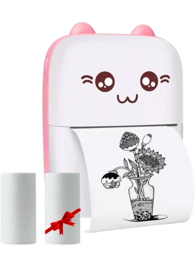 Mini Portable Thermal Printer – Bluetooth Pocket Printer for Kids & Adults, 57mm Inkless Photo & Label Printer