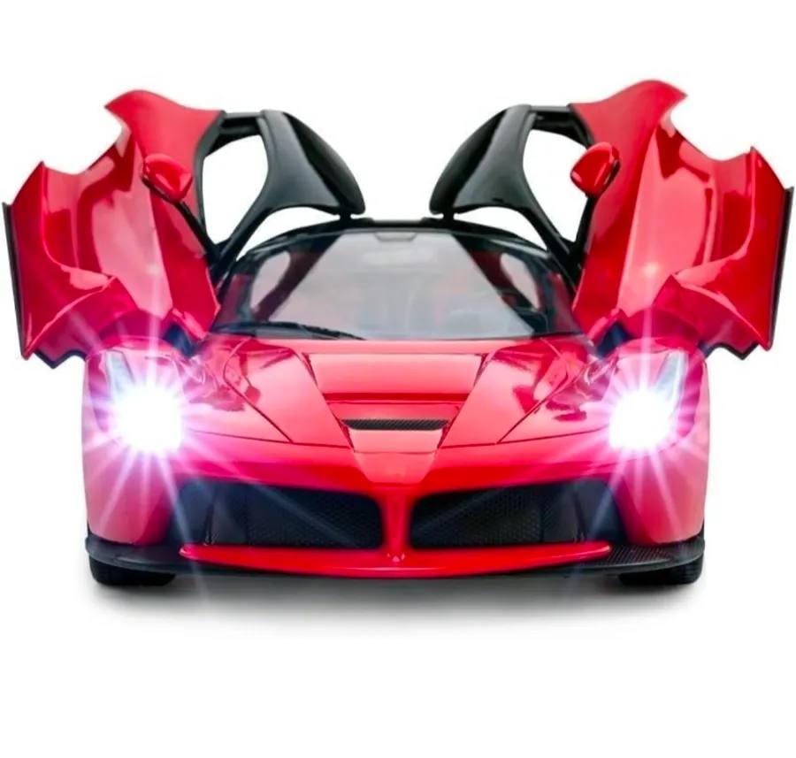 Rechargeable Racing Car with Remote Control Sports with Openable Doors High Performance Rc Car with Led Lights for Kids Super Sports Car for Kids Speed Rc Toy