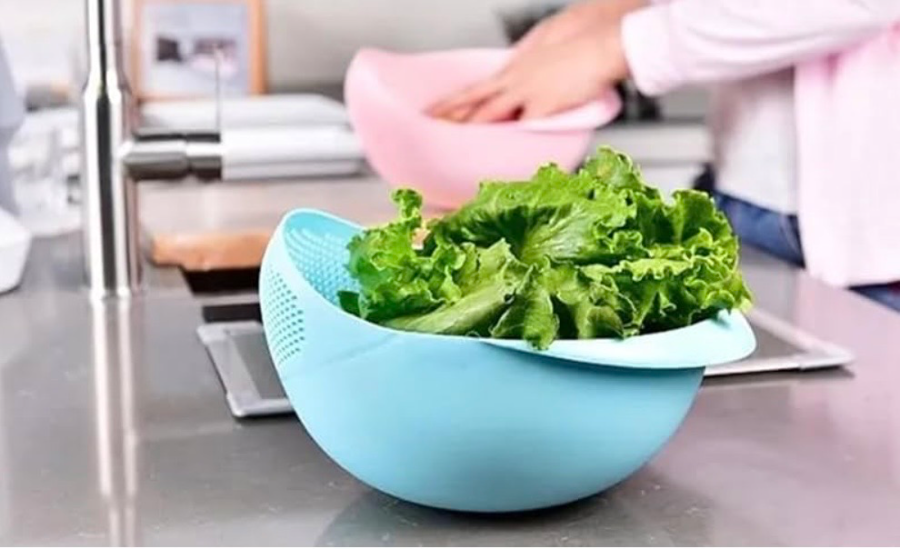 2-in-1 Plastic Vegetable & Fruit Washing Drain Basket