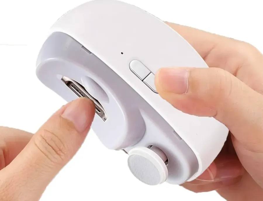 Electric Automatic Nail Clipper & Nail Grinder for Babies and Adults – Rechargeable 2-Speed Nail Trimmer with 360° Polisher