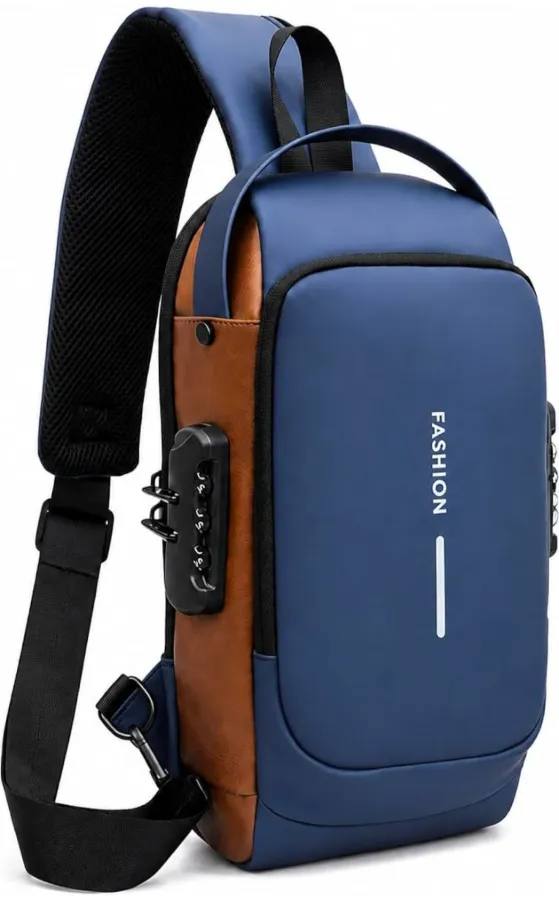 Anti-Theft Waterproof Crossbody Sling Bag with USB Charging Port for Men & Women