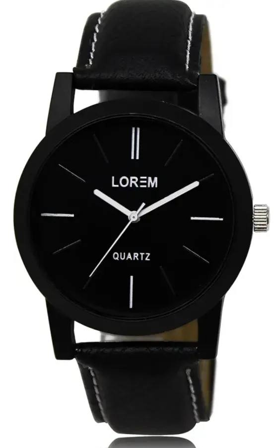 LOREM Analogue Black Dial Men's Watch