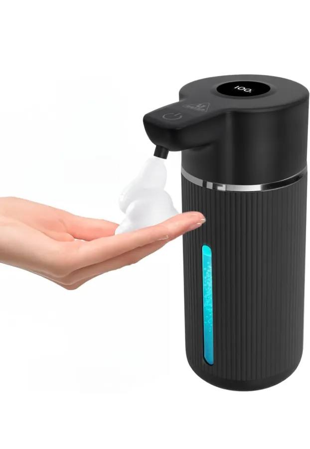 Automatic Foaming Soap Dispenser,14.2oz/420ml,Automatic Soap Dispenser Touchless,Intelligent Digital Display,4-Level Adjustable,Foaming Hand Soap Dispenser,Kitchen Soap Dispenser Bathroom,IPX6.