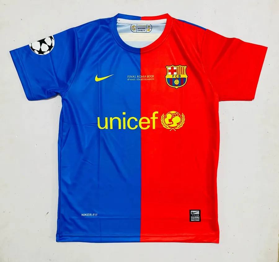 FC Barcelona 2008–2009 Home Jersey | Messi 10 | Sublimation Logo | Half Sleeve