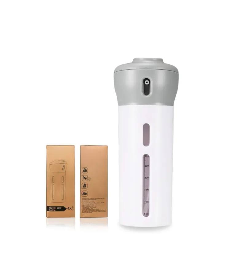 Perfect Pricee 4 in 1 Travel Dispenser Bottle Set Travel Refillable Cosmetic Containers Set Plastic Leak Proof Travel Size Toiletries Liquid Lotion Container Bottle
