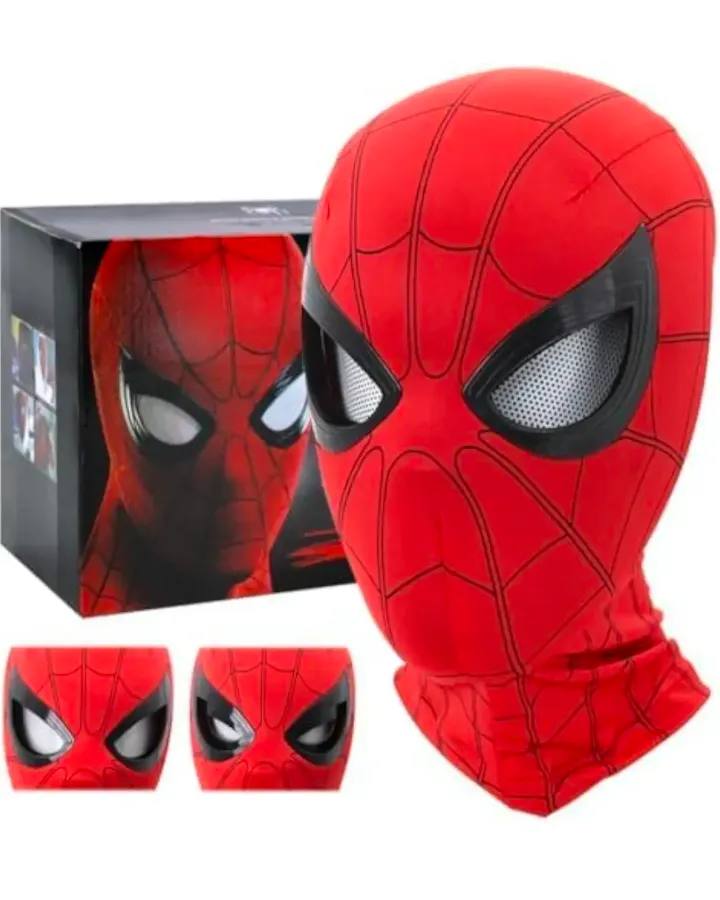 SHOPOGENIX Kids Superhero Spider Mask Costume – Full Face Stretchable Cosplay Mask with Breathable Mesh Eyes for Boys & Girls