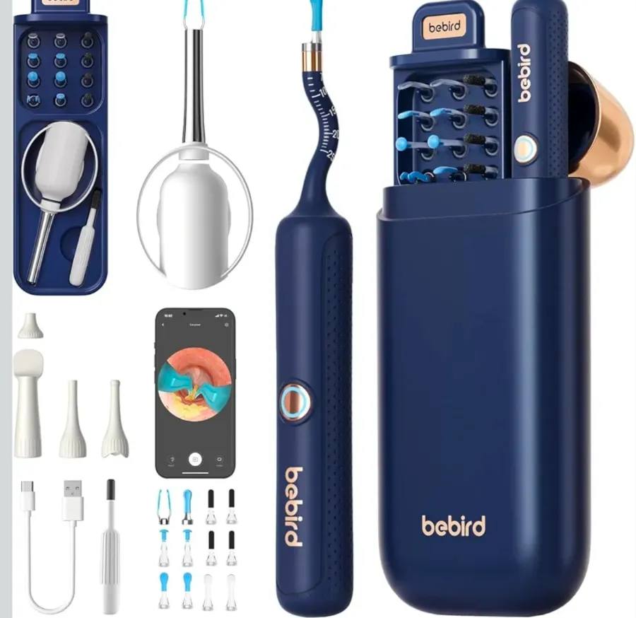 Visual Ear Cleaning Camera Kit with Wireless Otoscope & Precision Wax Removal Tools