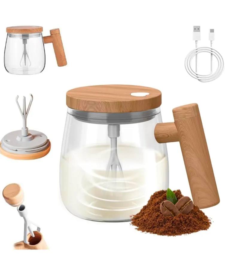 Rechargeable Electric Self-Stirring Coffee Mug 400ml – Automatic High-Speed Mixing Cup for Coffee, Milk & Protein Shakes
