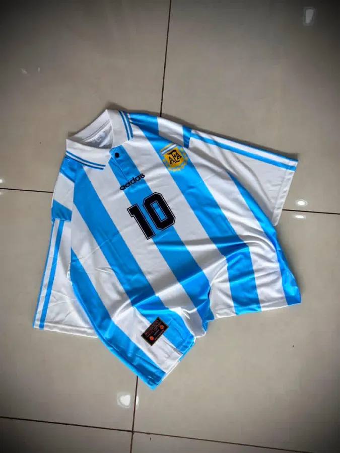 Argentina Retro Jersey | Maradona 10 | Embroidery Logo | Five Sleeve Sublimation