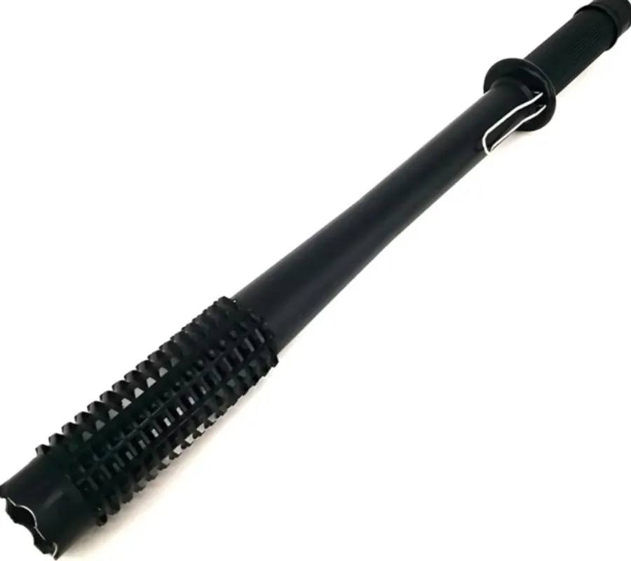 Heavy-Duty Rechargeable LED Flashlight & Self Defense Stick – Black