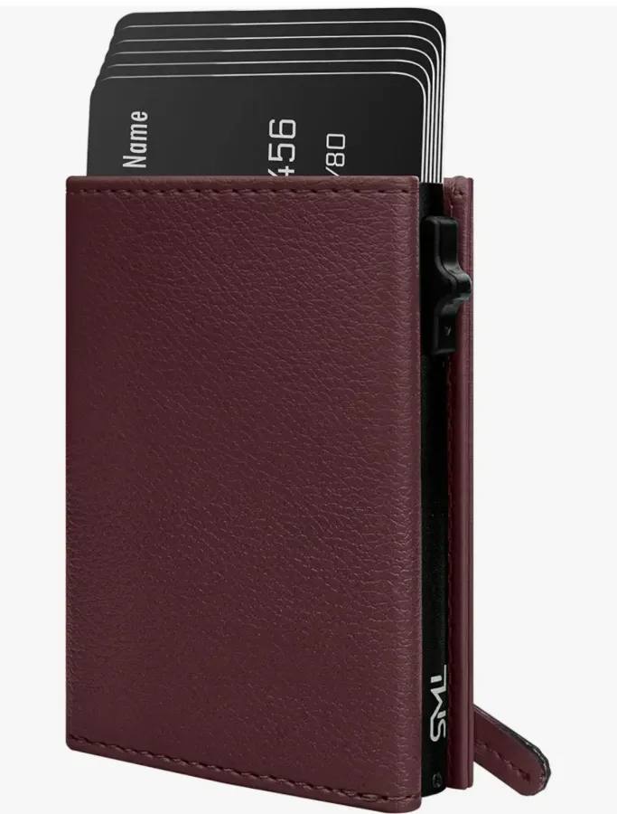 The Wallet Store Urban Pop RFID Protection Wallet | Pop-up Card Holder | Scan Proof Wallet for Men | Aluminium Case | Up to 8 Cards | Credit & Debit Card Holder (Brown)