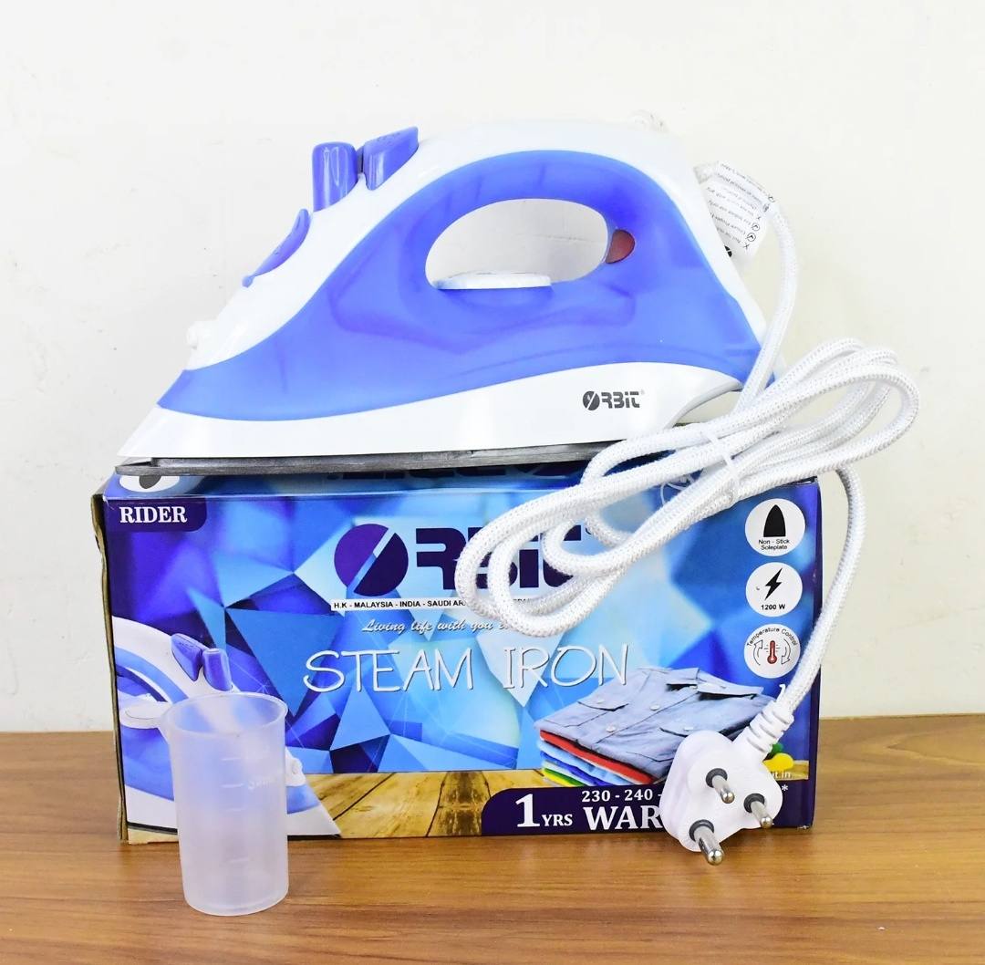 Orbit 1200W High-Performance Steam Iron Lightweight & Portable
