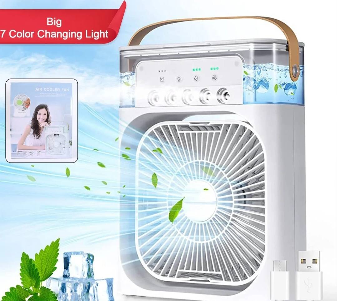 3 Portable Air Conditioner Fan 7 Color Changing Light (Big / 1 Pc) 4904