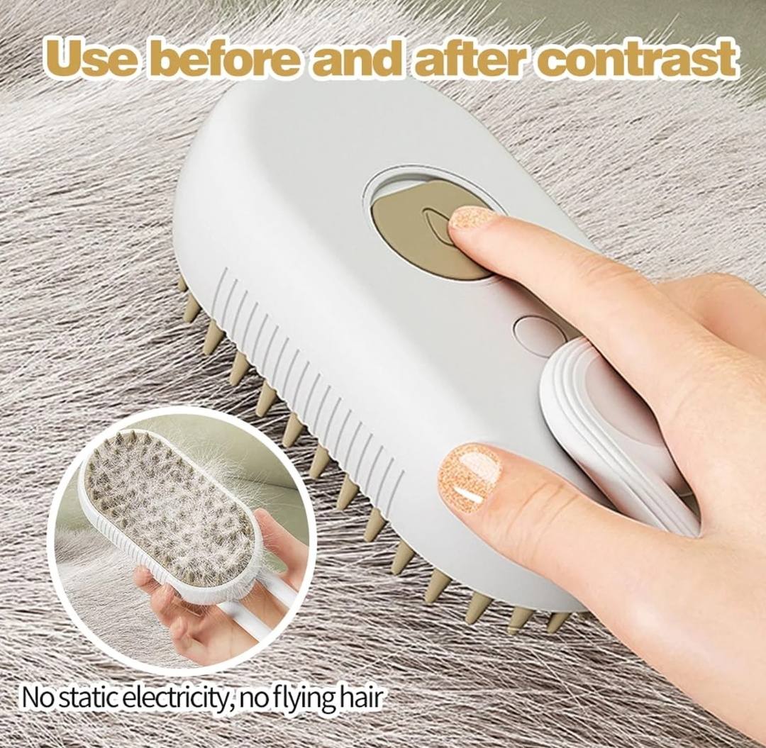 Electric Spray Handle Massage Brush, Hair Removal Brush Steam